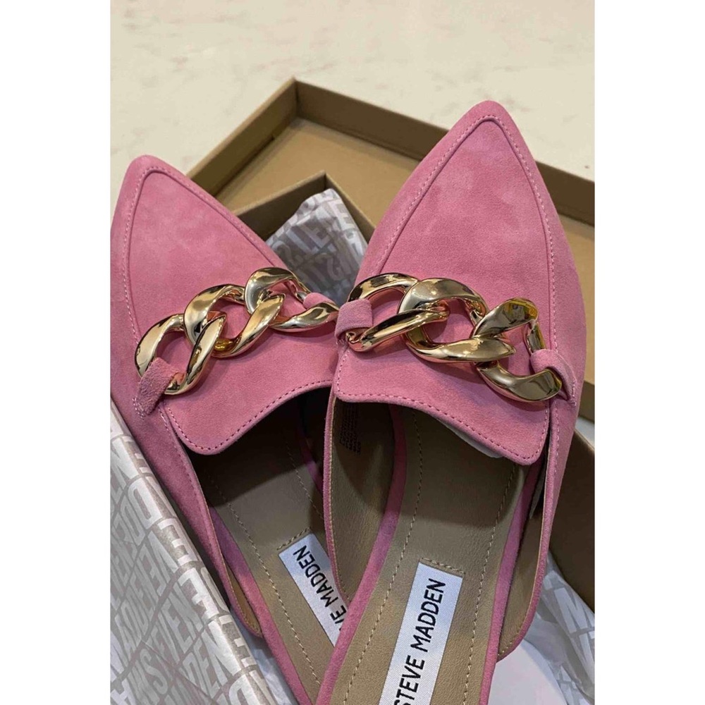 Pink Steve Madden Chain Mules (flats)